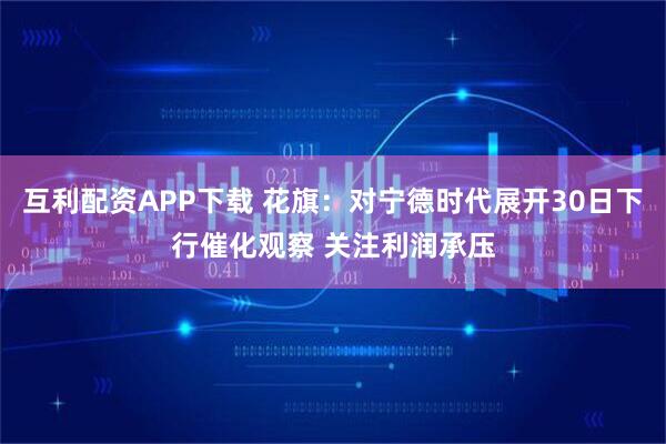 互利配资APP下载 花旗：对宁德时代展开30日下行催化观察 关注利润承压